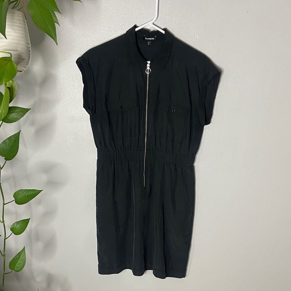 Express Black Mini Dress with Zipper